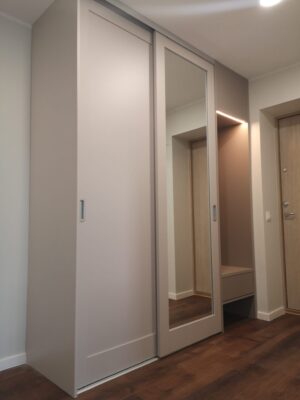 Melamiinraamiga liuguksed Paron - istumisala led valgustus